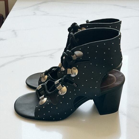 See by Chloé Black Leather Gladiator Sandals Lace Up Size 9 / IT 39 - Picture 13 of 13